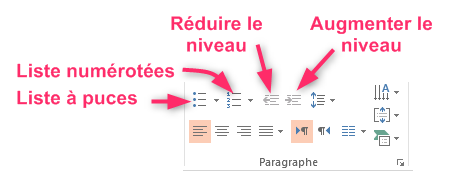 Insérer et formater texte